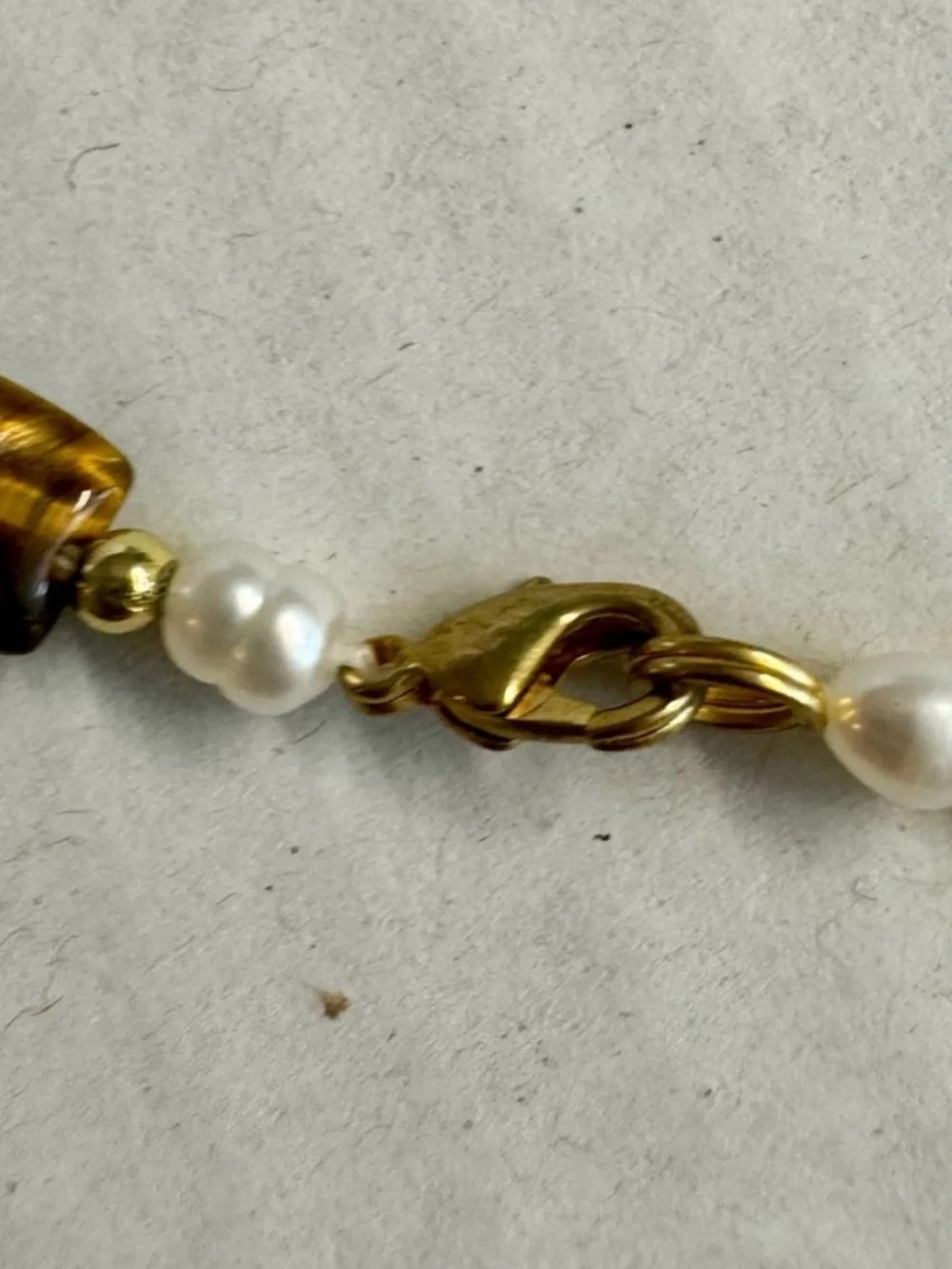 Vintage 4 PIece Hand Crafted Brown Tiger Eye jewelry lot.